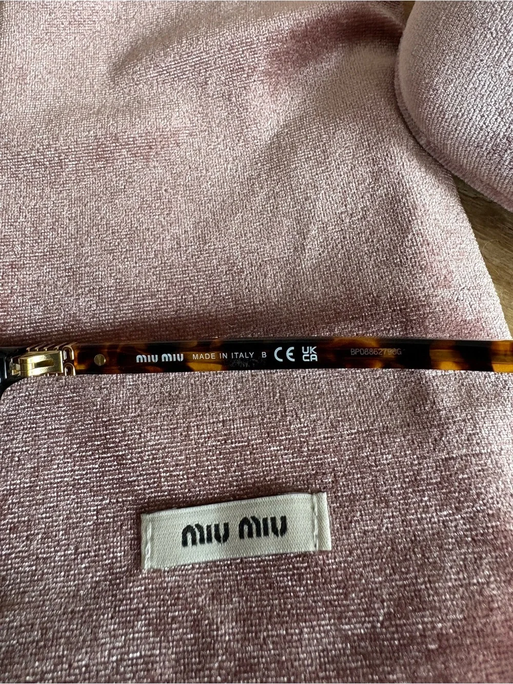 Authentic Miu Miu Regarde SMU 04Z-F Oval Sunglasses Tortoise & pink Complete Set - Picture 5 of 9